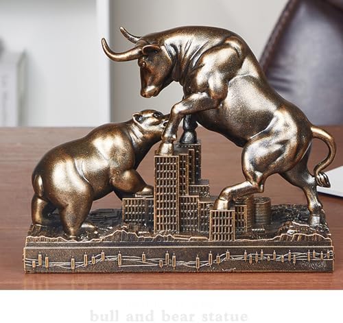 AETVRNI Bull and Bear Statue Wall Street Bull Statue - Ideal Stoc...