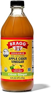 Bragg Organic ACV Citrus Ginger Blend with Mother - Raw Unfiltered 16 fl oz - Zesty Wellness Boost