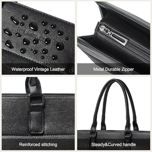 Image of Shrrie 15.6 inches Laptop Bag for Women,Water-Resistant Work Bag Laptop Tote Bag,Briefcase with Satchel Purse