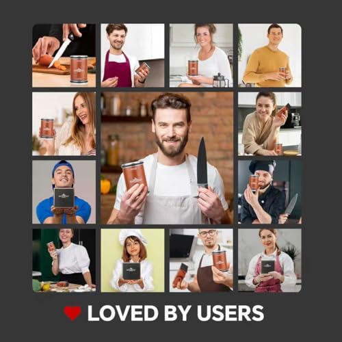 Image of The Innovative Knife Sharpener - Patented Multi-Angle Premium Rolling Knife Sharpener with Extra Replacement Head for Chef's, Fruit, and All Steel Knives (Brown)