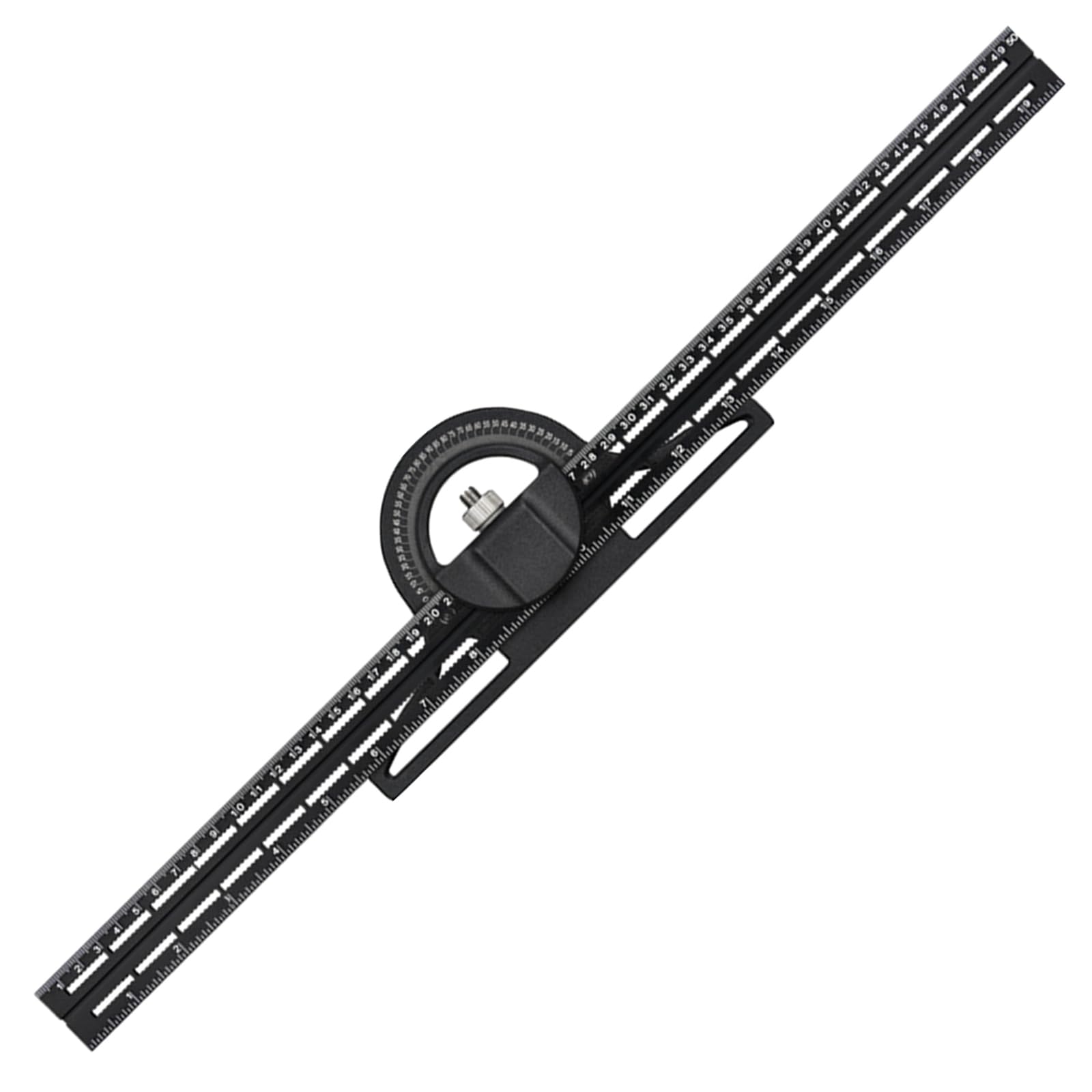 Buxuaaaa 500Mm Black Accurate 300Mm / 500Mm Measurement Ruler Protractor Combination Square For Woodworkers Angles In Construction And Home Use Carpentry Angles Finder