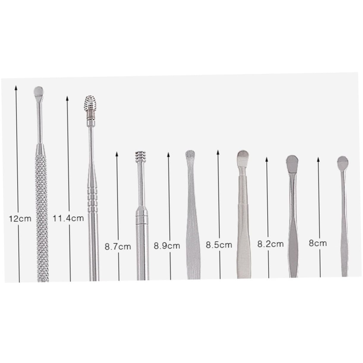 COLLBATH 7pc Set Cleaner Earwax Removal Tool Scoop Stainless Steel Gently Safely Remover