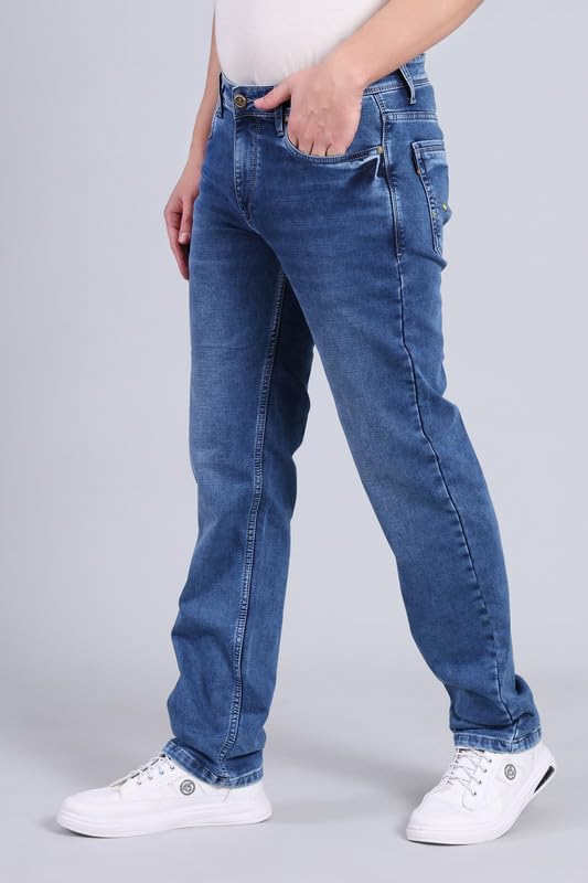 Image of LARA Men's Regular Fit Denim Jeans | Durable Fabric | 2534