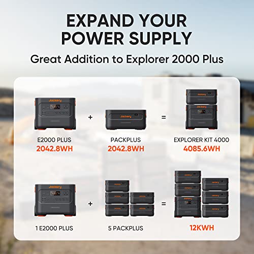 Jackery Expansion Battery Pack 2000 Plus, 2042Wh LiFePO4 Battery Pack for Portable Power Station Explorer 2000 Plus, Extra Expandable Battery for Outdoor RV Camping and Home Emergency (Renewed) - Image 4