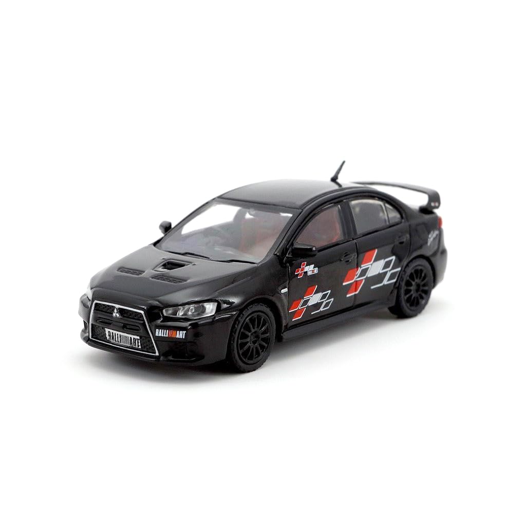 Tarmac Works Black Tarmac Mitsubishi Lancer Evo X Ralliart Edition 1:64 Scale 004Reb