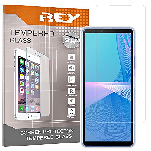 REY Protector de Pantalla para Sony Xperia 10 III - Xperia 10 IV - Xperia 10 V - Xperia 5 V - Xperia 10 Vi, Cristal Vidrio Templado Premium