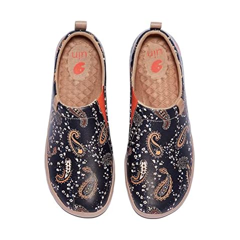 UIN Women's Walking Travel Shoes Slip On Microfiber Leather Casual Loafers Lightweight Comfort Fashion Sneaker Infinite Vitality (8) Cover