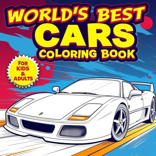 World’s Best Cars Coloring Book: 50 Iconic Supercars, Sports Cars & Luxury Vehicles for Kids and Adults image 2