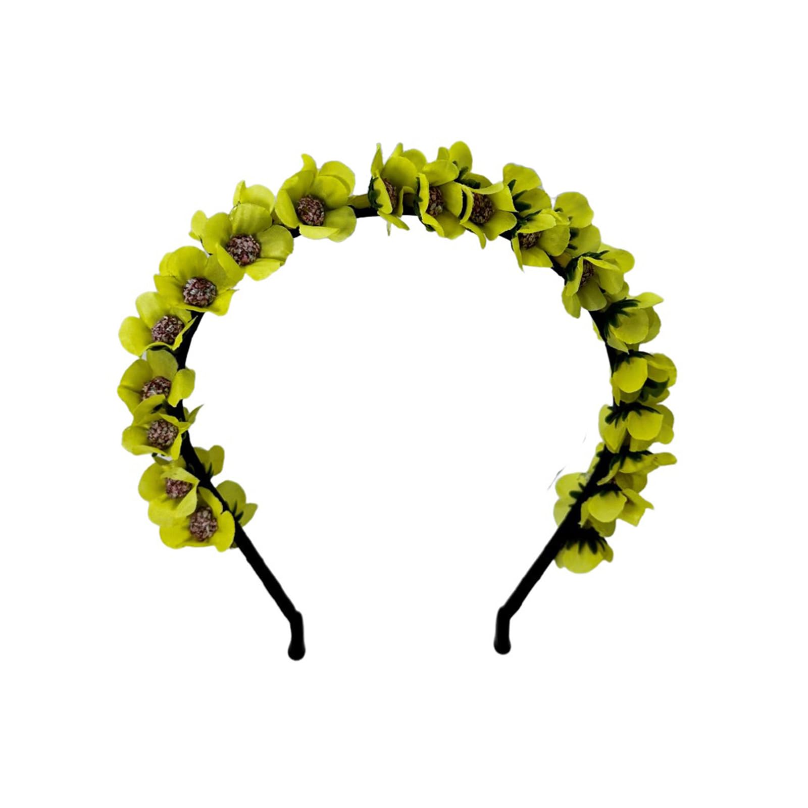 YUXITA Artificial Flower Headbands Halloween Hair Band Rose Flower Headpiece Floral Hair Accessories for Cosplay Party