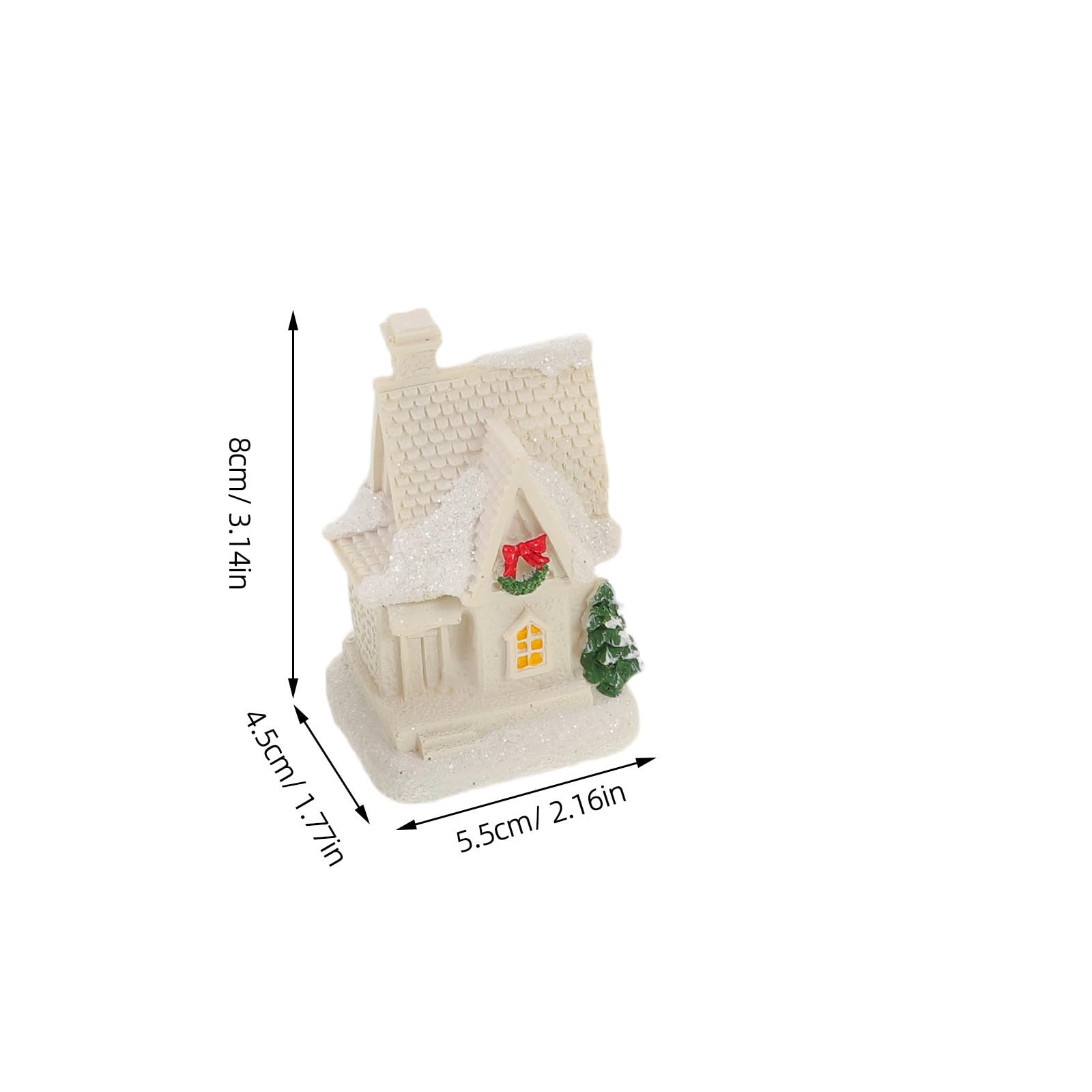 Toyvian 4 Piezas Decoración Navideña de Casas de Pueblo Iluminadas de