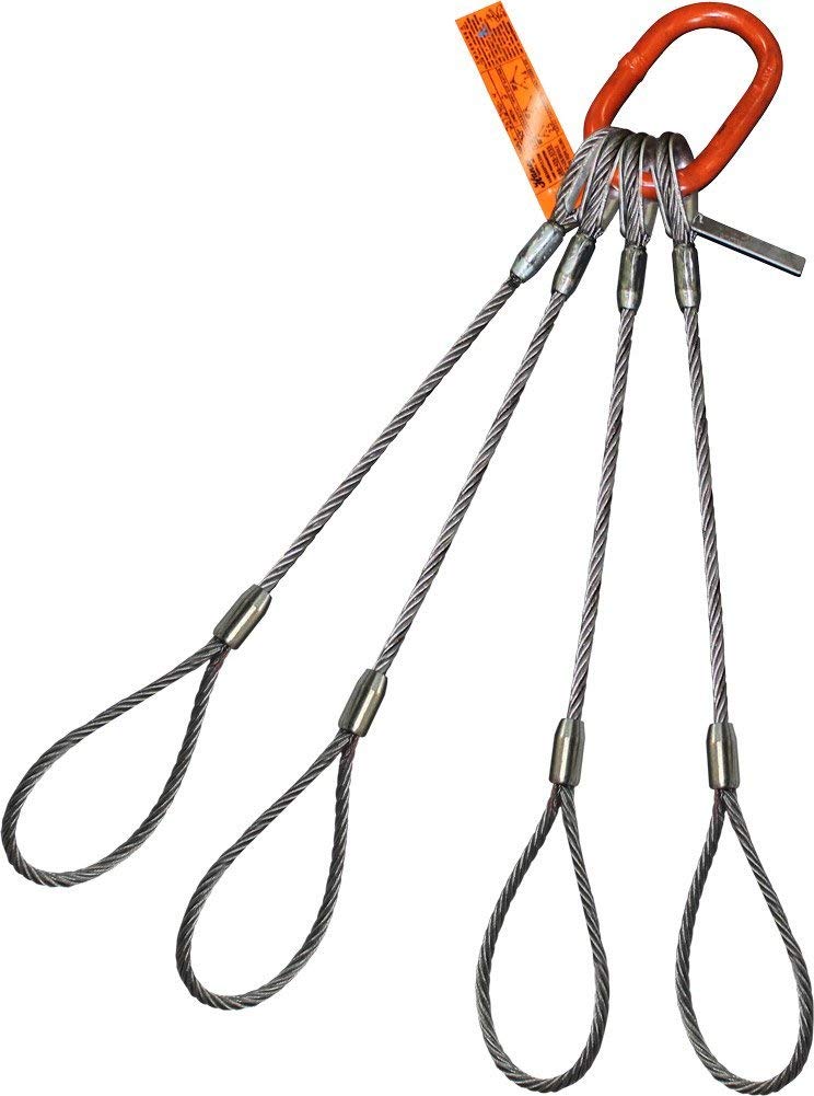 Four Leg Bridle Wire Rope Sling | 14 Ton Vertical Rated