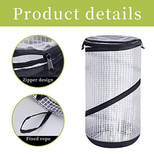 Decohs 2 Pcs Pop Up Mini Greenhouse-19.7X7.7Inch Pvc Spring-Up Plant Protector With Zipper-Portable Greenhouse Cover For Gardening Plants Cold Frost Protection Wind Rain Proof #TOP2