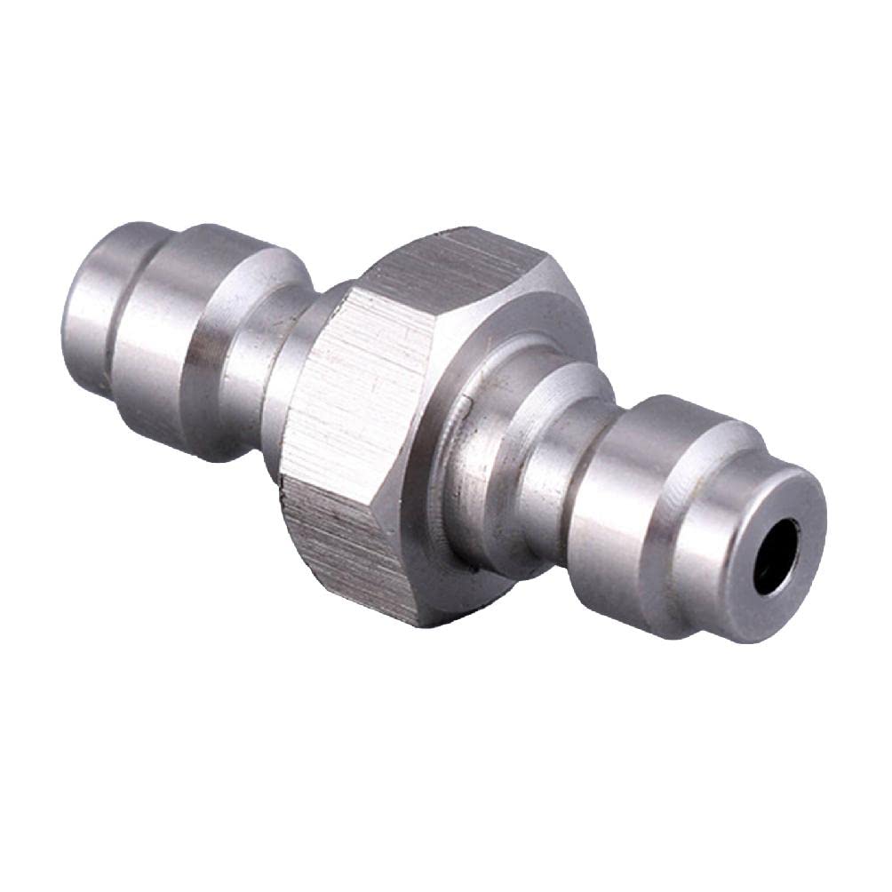 Double Male Quick-Disconnect Coupling Adaptor Stainless Steel Air Fill Station Tool Fittings Universal Double Male Air Fill Station Both End Male Quick Disconnect Adaptor Double Male Fill Nipple