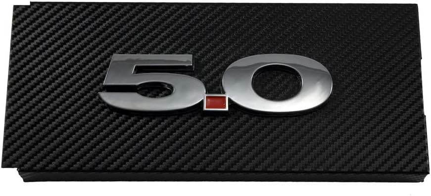 2011-2014 Mustang GT Carbon Fiber Engine Fuse Box Cover with Chrome 5.0 Emblem