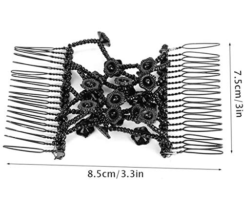 Ncheli 4 Pezzi Doppio Pettine Fermacapelli,Magic