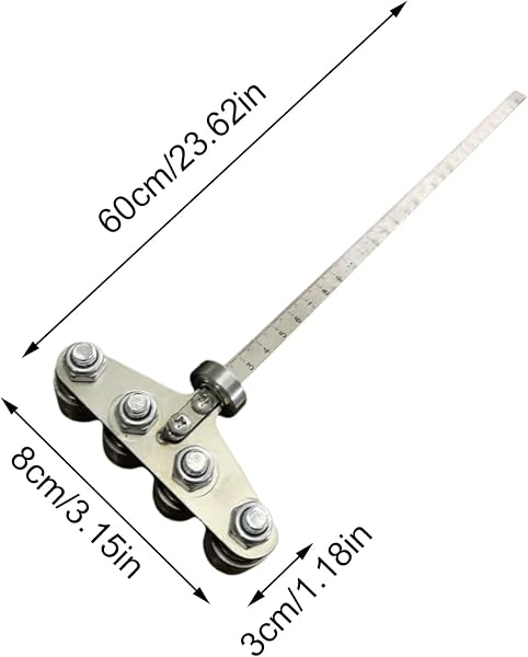 Positioning Guide - Measuring Gauge Tool, Circular Saws Cutting Rail, Precision Adjustment System, Ensures Straight Accurate Cuts, Home Improvement Tools, 60cm Aluminum for Woodworking Carpentry - 2