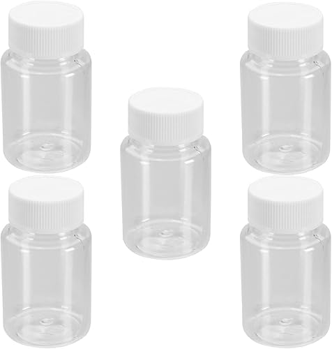 Othmro 5 botellas de plástico para reactivos químicos de laboratorio 27fl oz27 oz de boca pequeña líquidosólido recipiente de almacenamiento de