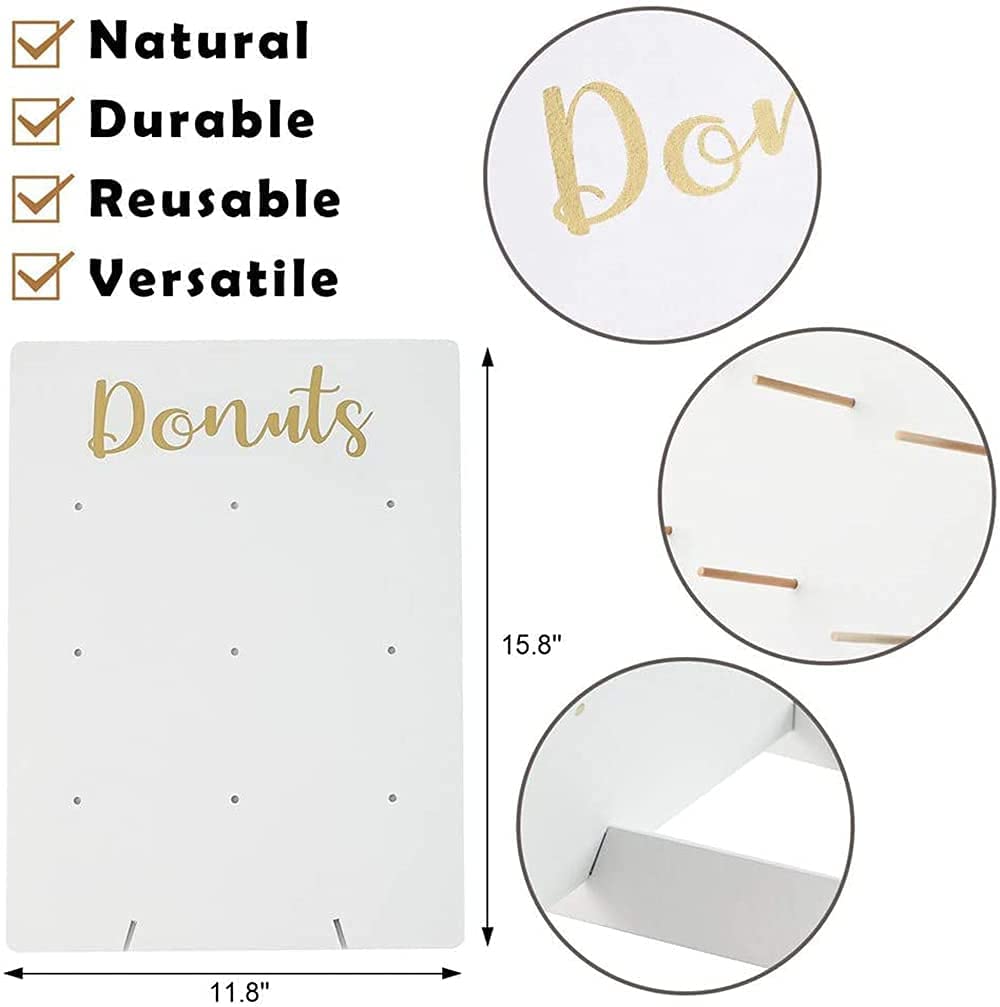 Nieuwe 3 stks/set Houten Donut Stand Donut Muur Display Houder Bruiloft Decor kopen vanaf een