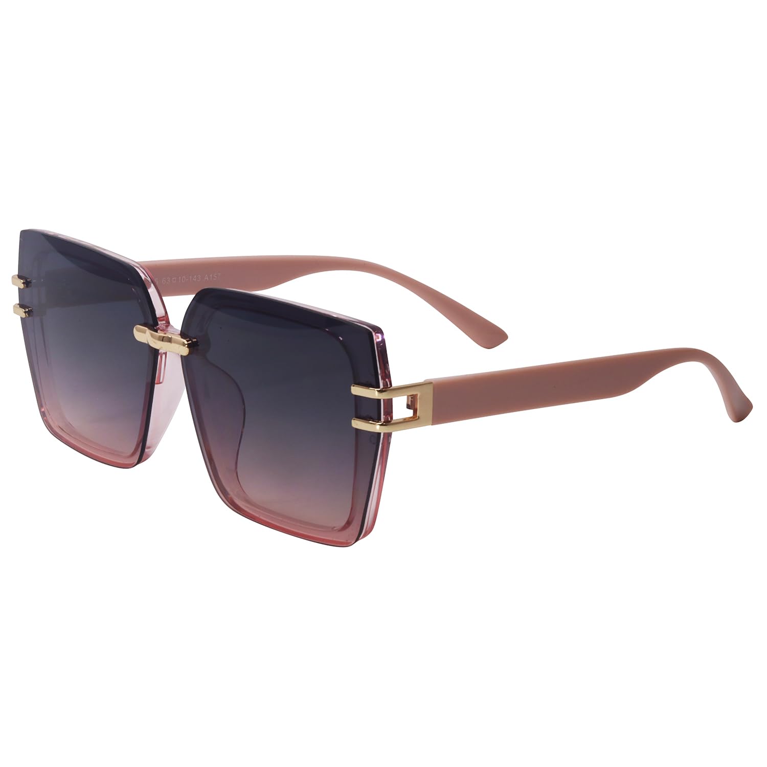 HASHTAG EYEWEAR Stylish Square Sunglasses for Women | UV400 Protection | Oversized Designer Shades | Trendy Eyewear | Summer Sun Protection | Fashionable Goggle