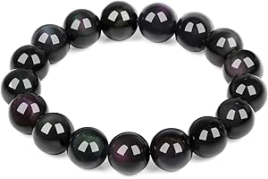 Charaka Bracelets: Obsidian 10MM - Forging a Path to Happiness, Prosperity, and Luck