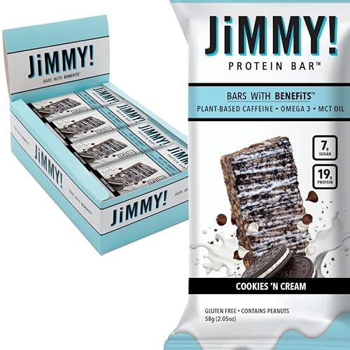 JiMMYBAR! Cookies N Cream Protein Bars 19g miniatura 1