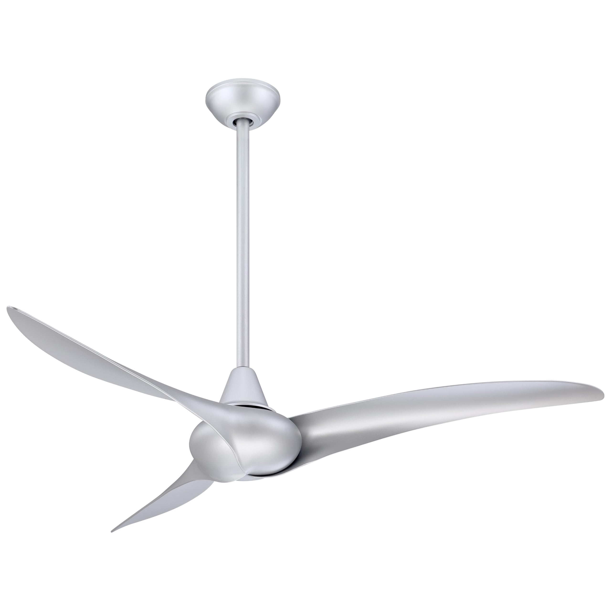 F843-SL Wave 52 Inch 3 Blade Ceiling Fan in Silver Finish