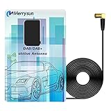 Merrysun DAB Antenne Auto Radio Antenne SMB Digital Autoantenne Verstärker 15dbi für alle Radios mit SMB Anschluss