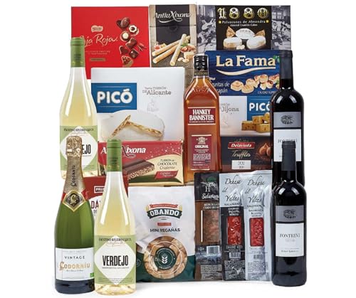 Lote 12: Cesta de Navidad Completa con Whisky Escocés, Cava y Ibéricos Premium - Ibéricos a domicilio gourmet