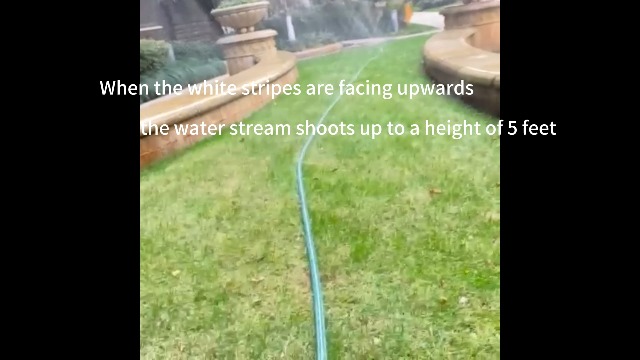 Watoo 2026 Sprinkler Hose & Soaker Hose for Yard - 75 FT Reinforced Flat Garden Hose with Holes, Heavy Duty No-Kink Lawn Irrigation Hose (Includes Stakes, High Pressure Spray)