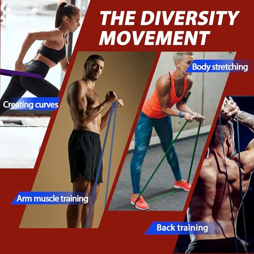 Image of LEEKEY Resistance Bands, Exercise Bands Pull Up Assist Bands - Workout Bands Set - Mobility Band Powerlifting Bands for Men and Women Fitness Training, Physical Therapy,Home Workouts
