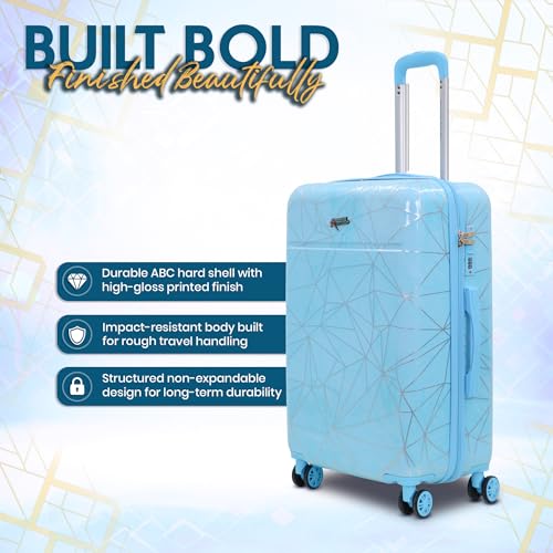 Image of AMERICAN TRAVELLER Spider Single Small Trolley Bag | TSA-Type Lock | Large Polycarbonate Hardshell, Lightweight Expandable, 360 Rotatable Wheels, TSA Type Lock