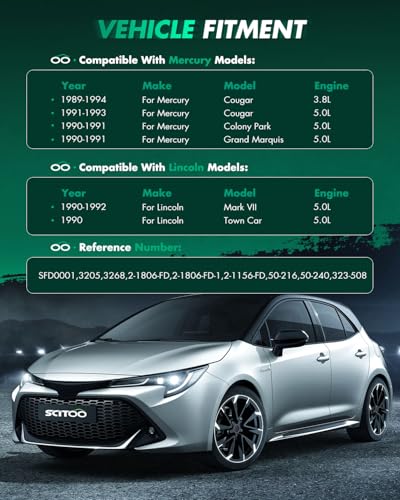Image of SCITOO Motor Starter for SFD0001 3205 Starters Fit for Ford for Bronco 1992-1994, for Ford for Country Squire 1990-1991, for Ford for E-150 Econoline 1992-1994