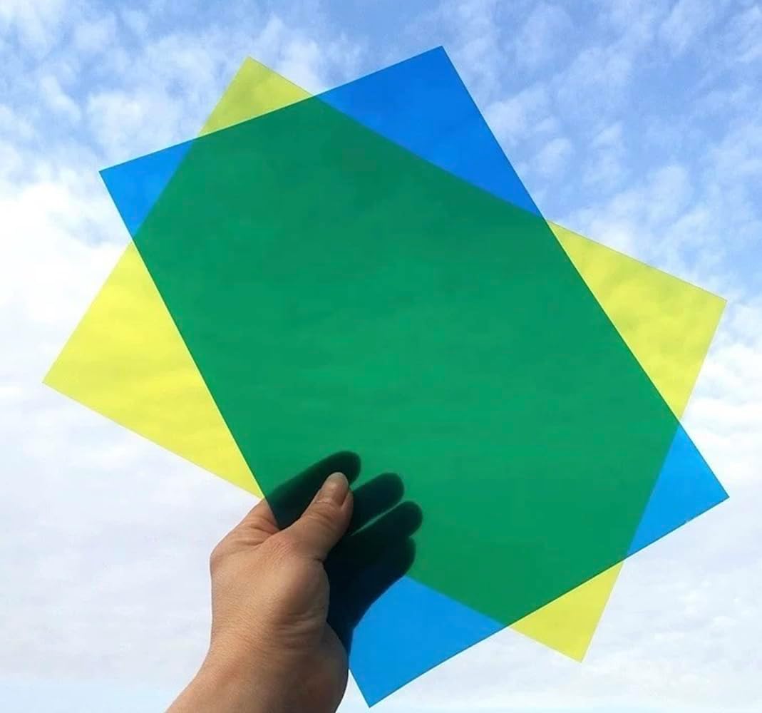 30 Pack Gel Light Filter Color Correction Colored Overlays Transparent Color Film Lighting Gel Filter Plastic Sheets Correction for Lamp, Headlight, Photo Studio Strobe, LED, Headlight Film