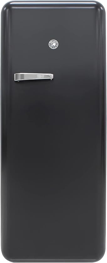 BRAMA Retro Fridge with Top Freezer 9.9 Cu.Ft. Full Refrigerator for Apartment, Condo, House, Kitchen, 24-Inch, Black