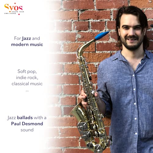 Syos Alto Saxophone Mouthpiece, Smoky Model, 7 Tip Opening, Phantom Blue, Improve The Sound Of Your Alto Sax With This Easy-To-Play, Dark And Warm Alto Mouthpiece #TOP4
