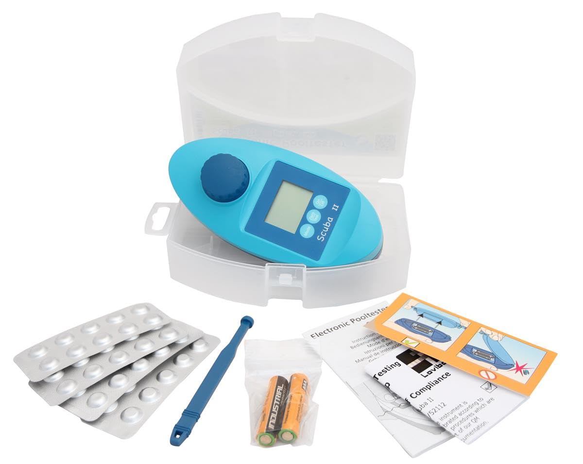 Testeur électronique photomètre Scuba 2 Kit complet - Bandelettes de test qualité eau piscine 500 pièces