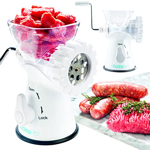 Cucinapro 265-10 Manual Meat Grinder - Mincer W 2 Stainless Steel Plates thumb #4