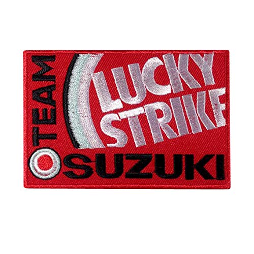 LUCKY STRIKE Suzuki Sports Automobile Distintivo Ricamato Applicazioni Il Ferro Sulla Toppa Patch Accessorio