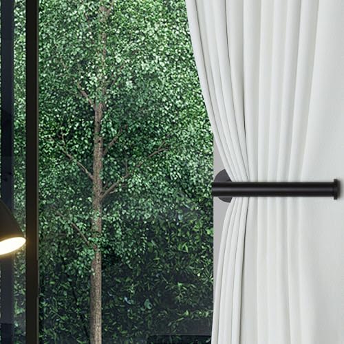 OCIOLI Adhesive Curtain Holdbacks Curtain Tie Backs Curtain Holdbacks No Drill Curtain Pull Backs Adhesive Curtain Hooks Curtain Holders for Drapes (2, Black) - Image 7