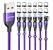 Produktbild 540°Ladekabel Magnetisches,VAFOTON 3 in 1 USB C Magnet Kabel[6Stück 0.5m+0.5m+1m+1m+2m+2m], Nylon Magnetisch Ladekabel mit LED, Kompatibel mit Micro USB,Typ C,Andere USB, Samsung,Huawei,OnePlus,Xiaomi