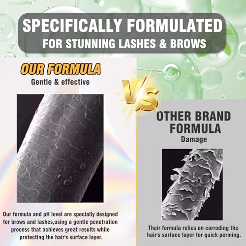 Augenbrauen Lifting Set, DIY Brow Lifting Set für Zuhause, ELVASO Sofortiger Salon-Effekt für Vollere, Dichtere 3D-Augenbrauen, Einfach in der Anwendung & Lang Anhaltendes Ergebnis