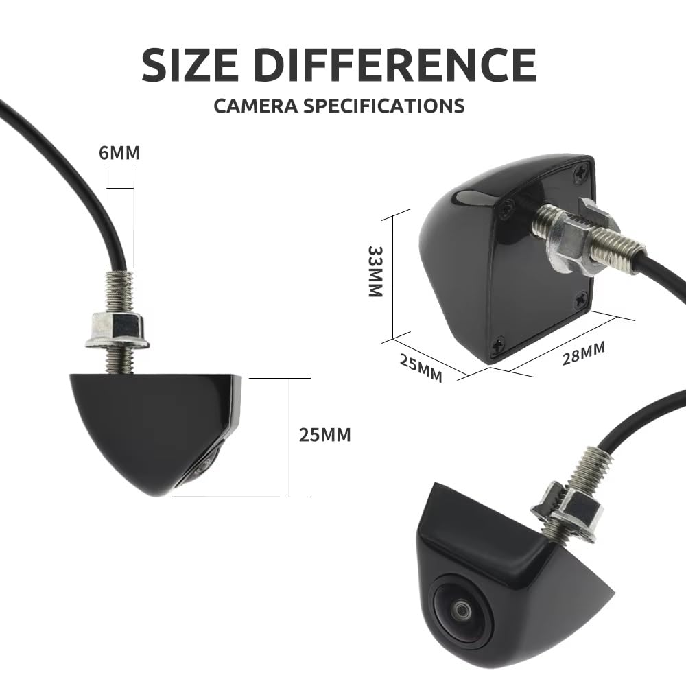 Cámara Trasera Camara Cámara Visión Trasera para Coche con Asistencia Estacionamiento 12 V Marcha Atrás Ojo Visión Nocturna CCD HD Ángulo 170 Grados Automática