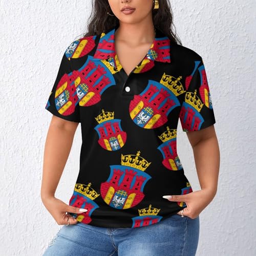 Polo de manga corta para mujer de Cracovia transpirable casual 2
