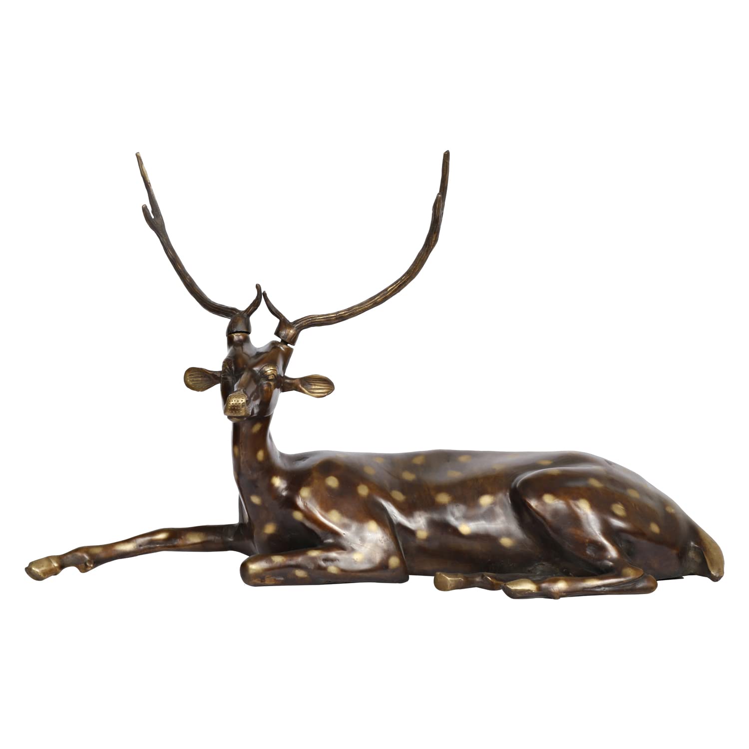 Statue de cerf faite à la main 58 cm, grande sculpture design élégant