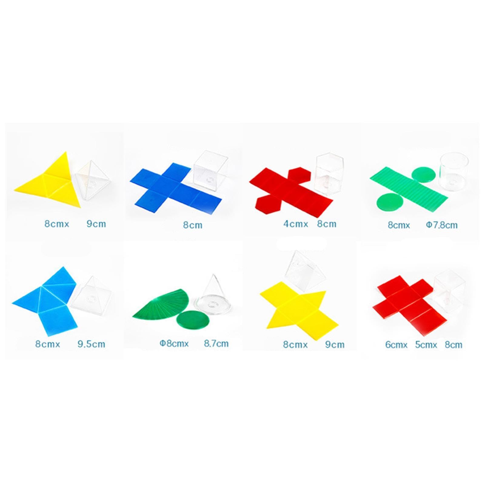 Generic 8x Sólidos Geométricos Formas Geométricas para Niños Útiles Escolares