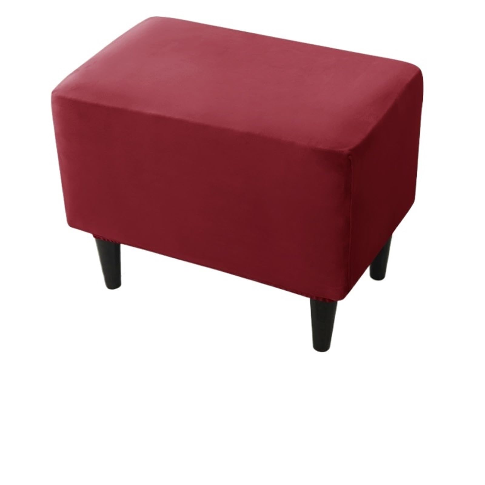 YXINAER Foot Stool Cover Soft Velvet Ottoman Stool Cover(B15 Footstool Cover)