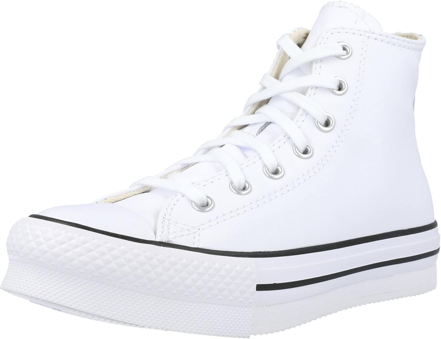 Converse Chuck Taylor All Star EVA Lift Hi White/Black Leather 5½ US Junior