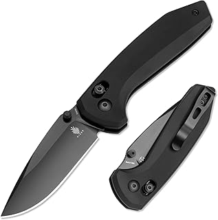 Kizer Sub-3 OBK Pocket Knife, 2.94" Steel Blade Folding Knife with Thumb Stud Opener, Aluminum Handle EDC Knife for Camping Hiking Hunting,V3650C1 - Kizer