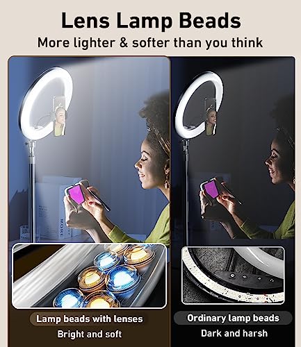 Overhead Phone Mount,Atkttop Overhead Camera Mount Tripod Stand[Anti-Shaking]With 10.5" Ring Light,Desk Tripod For Iphone With Ring Light For Video Recording,Zoom Meeting,Youtube,Tiktok,Live Streaming #TOP2