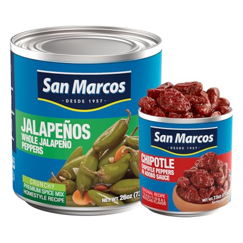 Image of San Marcos Whole Jalapeno Peppers, 26 oz and San Marcos, Chilpotle In Adobo Sauce, 7.5 Ounce